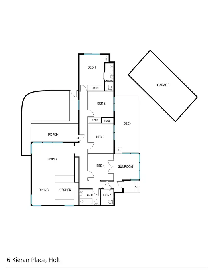 Floorplan of Homely house listing, 6 Kieran Place, Holt ACT 2615