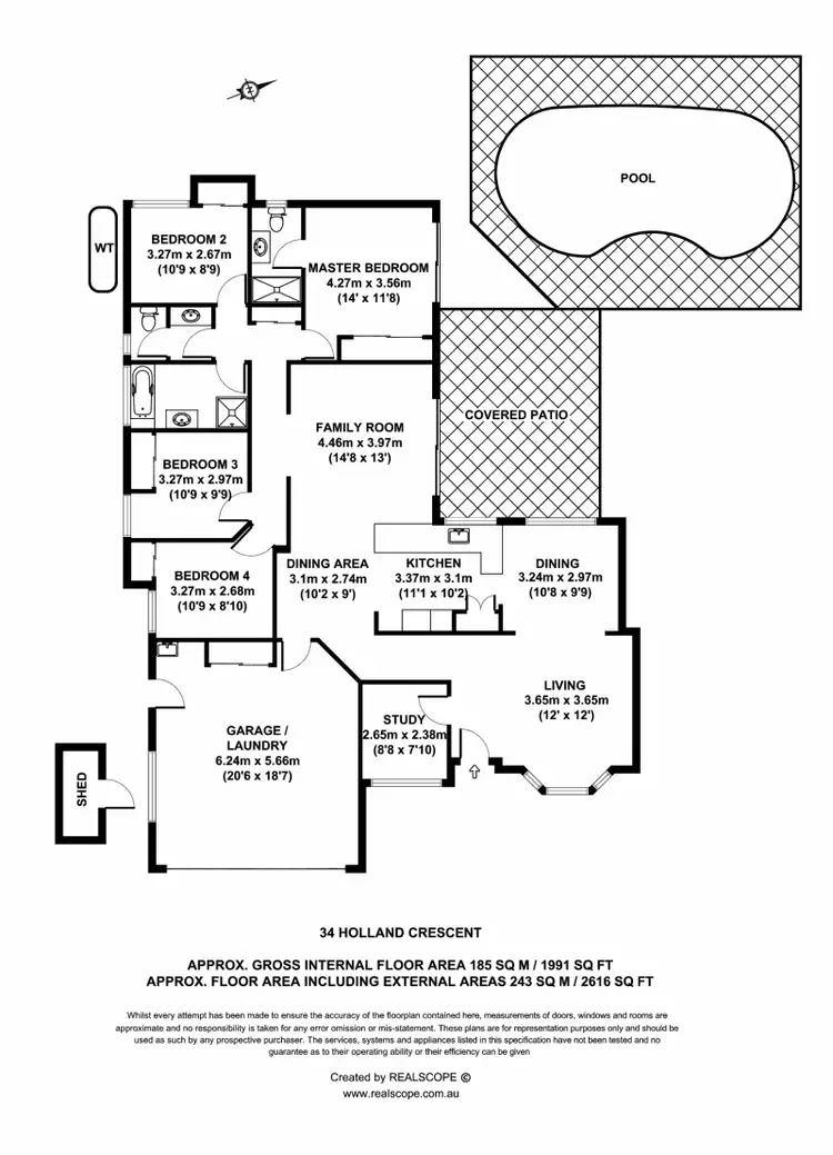 Floorplan of Homely house listing, 34 Holland Crs, Wynnum West QLD 4178