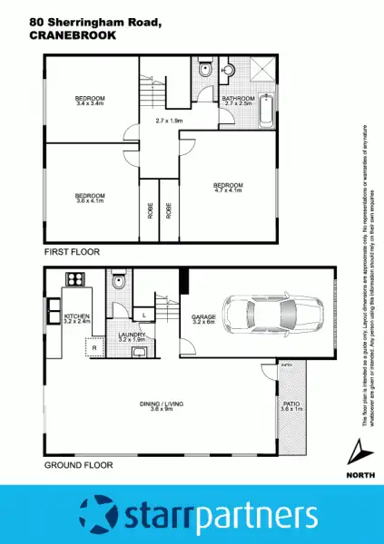 Floorplan of Homely semi-detached listing, 80 Sherringham Road, Cranebrook NSW 2749