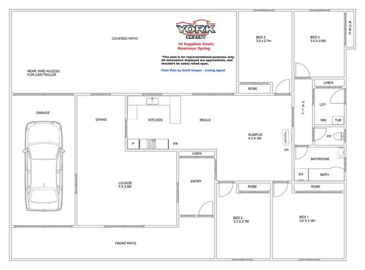 Floorplan of Homely house listing, 10 Sapphire Court, Kearneys Spring QLD 4350