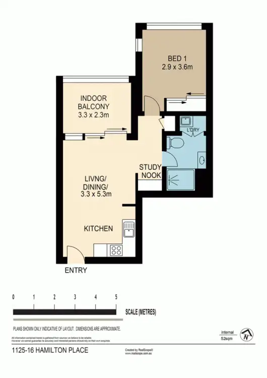 Floorplan of Homely apartment listing, 1125/16 Hamilton Place, Bowen Hills QLD 4006