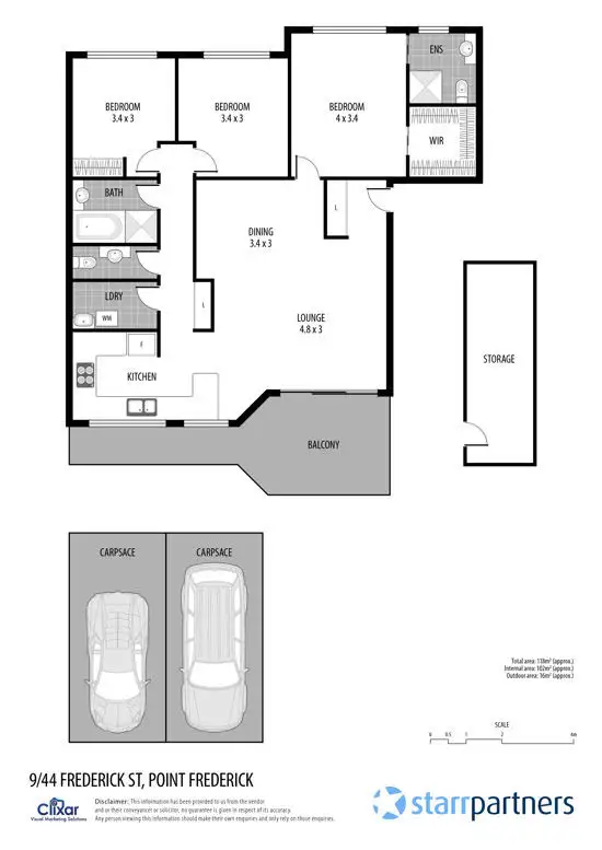 Floorplan of Homely unit listing, 9/44 Frederick Street, Point Frederick NSW 2250