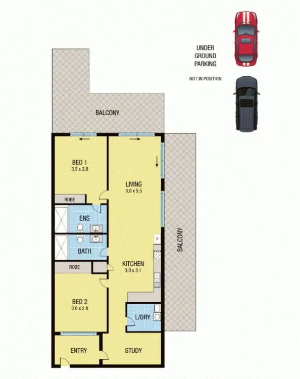 Floorplan of Homely apartment listing, 908/632 Doncaster Road, Doncaster VIC 3108