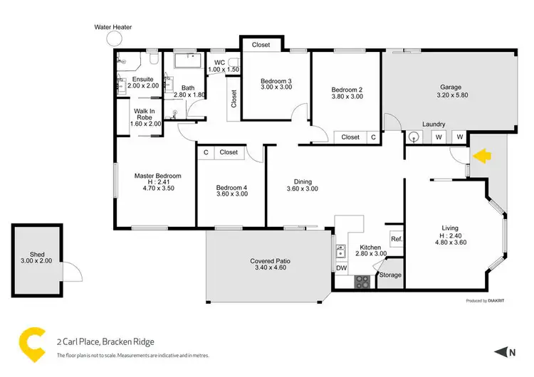 Floorplan of Homely house listing, 2 Carl Place, Bracken Ridge QLD 4017
