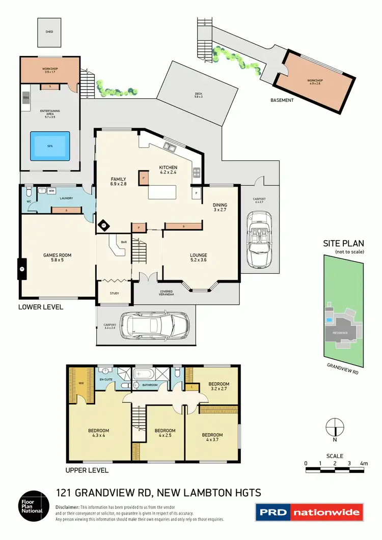 Floorplan of Homely house listing, 121 Grandview Road, New Lambton Heights NSW 2305