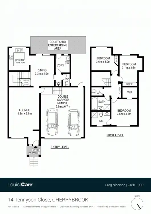 Floorplan of Homely semi-detached listing, 14 Tennyson Close, Cherrybrook NSW 2126