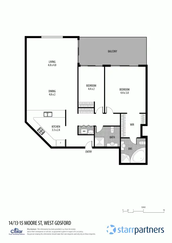 Floorplan of Homely unit listing, 14/13-15 Moore Street, West Gosford NSW 2250