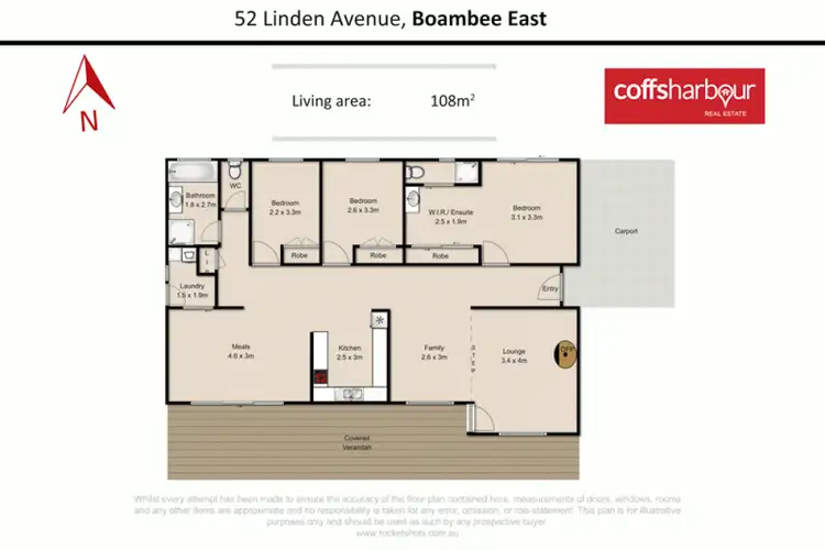 Floorplan of Homely house listing, 52 Linden Avenue, Boambee East NSW 2452