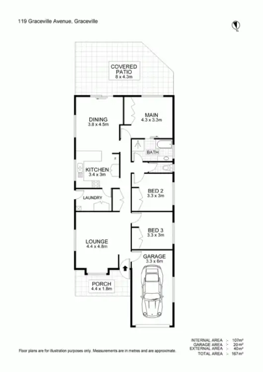 Floorplan of Homely house listing, 119 Graceville Avenue, Graceville QLD 4075