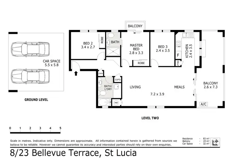 Floorplan of Homely unit listing, 8/23 Bellevue Terrace, St Lucia QLD 4067