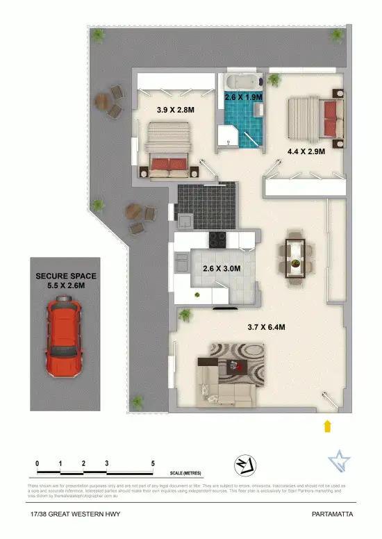 Floorplan of Homely unit listing, 17/38 Great Western Highway, Parramatta NSW 2150