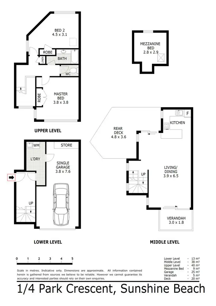 Floorplan of Homely townhouse listing, 1/4 Park Crescent, Sunshine Beach QLD 4567