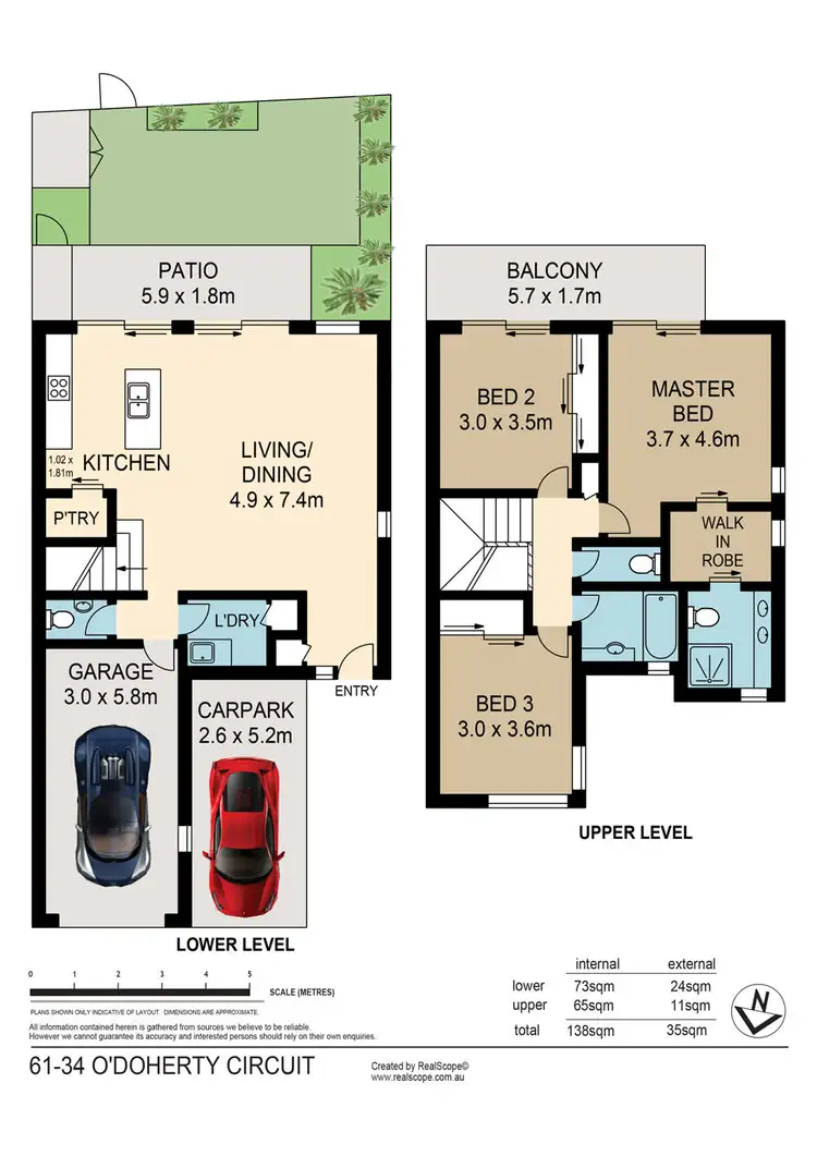 Floorplan of Homely townhouse listing, 61/34 O'Doherty Circuit, Nudgee QLD 4014