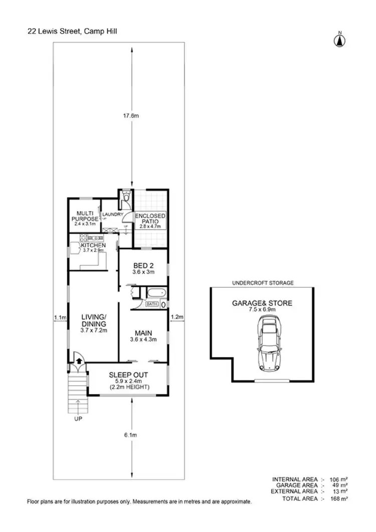 Floorplan of Homely house listing, 22 Lewis Street, Camp Hill QLD 4152
