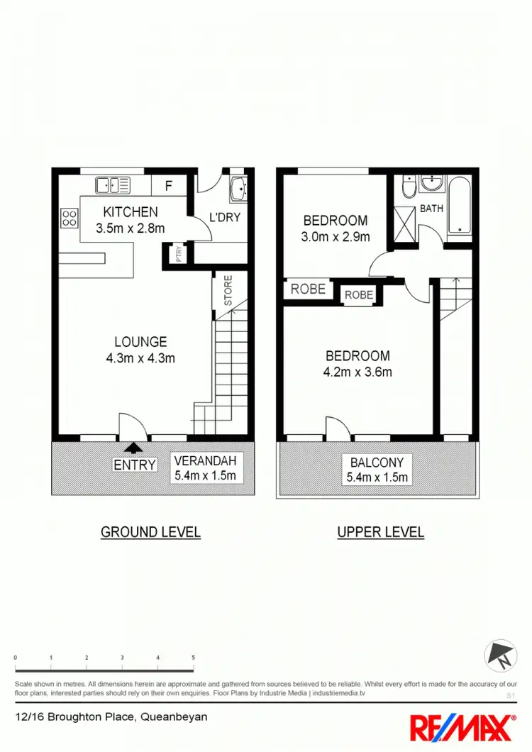 Floorplan of Homely townhouse listing, 12/16 Broughton Place, Queanbeyan NSW 2620