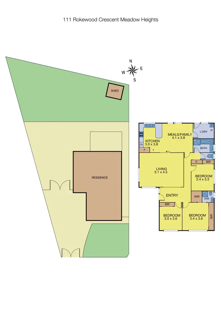 Floorplan of Homely house listing, 111 Rokewood Cres, Meadow Heights VIC 3048
