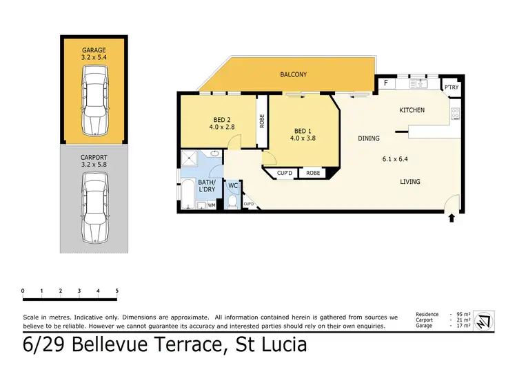 Floorplan of Homely unit listing, 6/29 Bellevue Tce, St Lucia QLD 4067