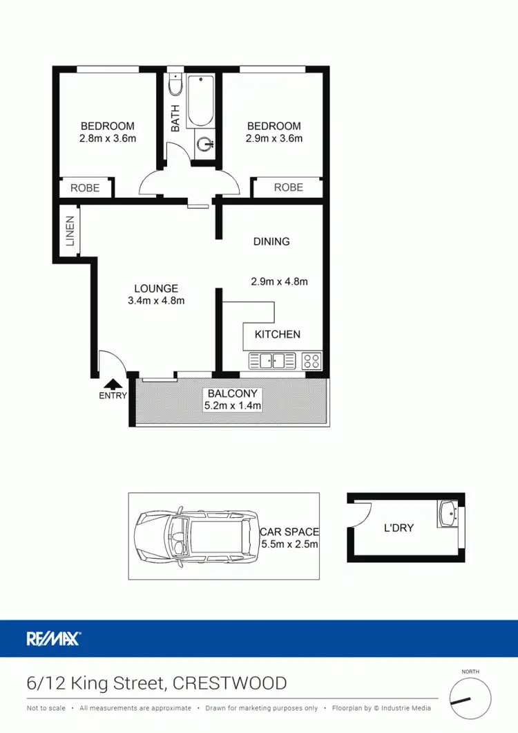 Floorplan of Homely unit listing, 6/12 King Street, Crestwood NSW 2620