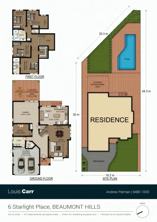 Floorplan of Homely house listing, 6 Starlight Place, Beaumont Hills NSW 2155
