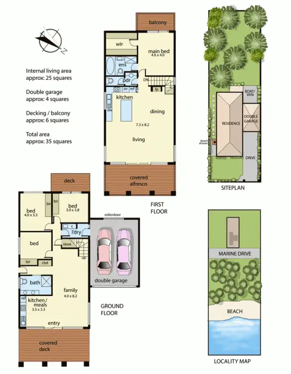 Floorplan of Homely house listing, 73 Marine Drive, Safety Beach VIC 3936