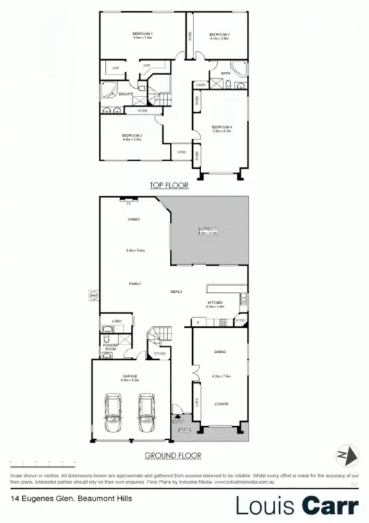 Floorplan of Homely house listing, 14 Eugenes Glen, Beaumont Hills NSW 2155