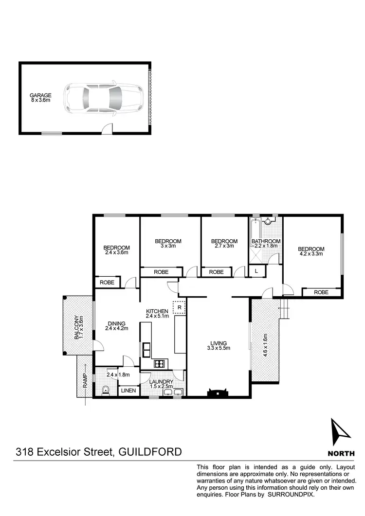 Floorplan of Homely house listing, 318 Excelsior Street, Guildford NSW 2161