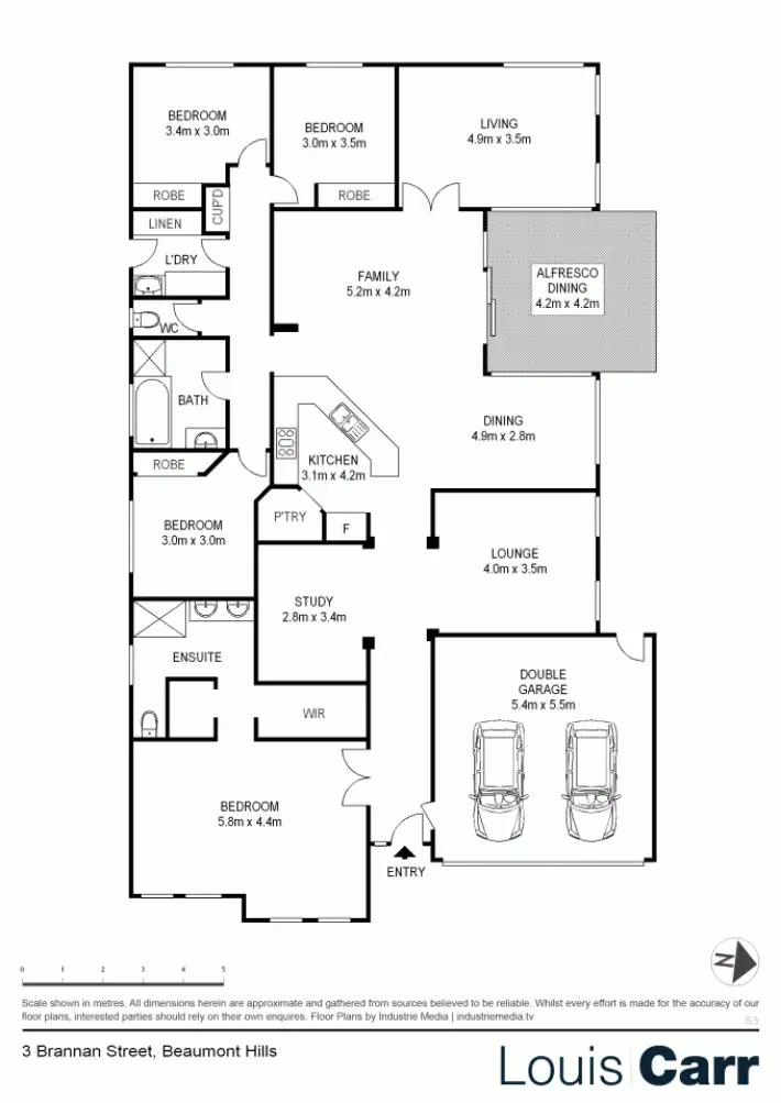 Floorplan of Homely house listing, 3 Brannan Street, Beaumont Hills NSW 2155