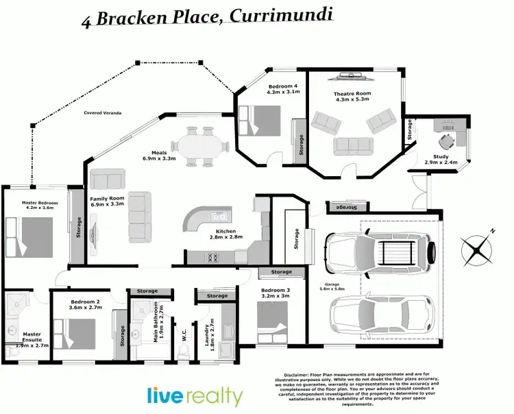 Floorplan of Homely house listing, 4 Bracken Place, Currimundi QLD 4551
