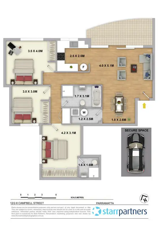 Floorplan of Homely apartment listing, 12/2-6 Campbell Street, Parramatta NSW 2150