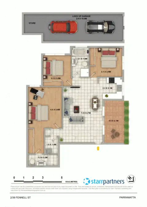 Floorplan of Homely unit listing, 2/39-43 Fennell Street, North Parramatta NSW 2151