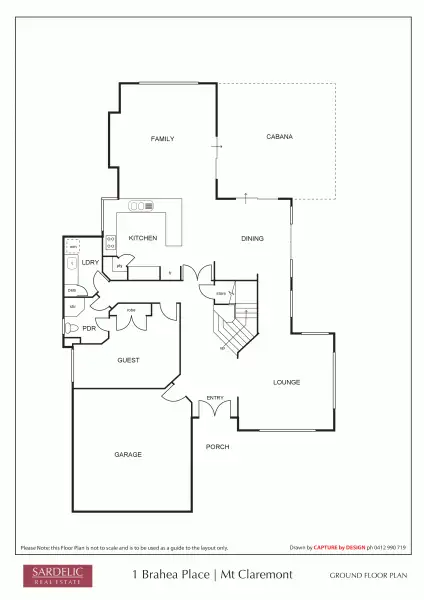 Floorplan of Homely house listing, 1 Brahea Place, Mount Claremont WA 6010