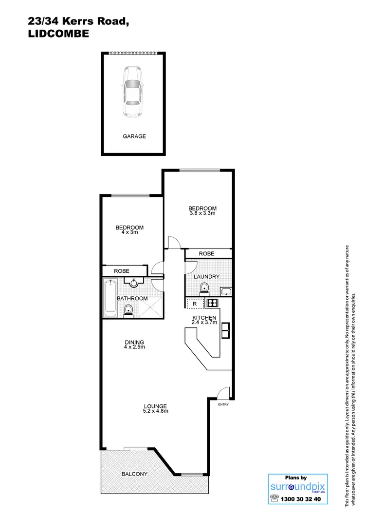 Floorplan of Homely unit listing, 23/34-38 Kerrs Road, Lidcombe NSW 2141