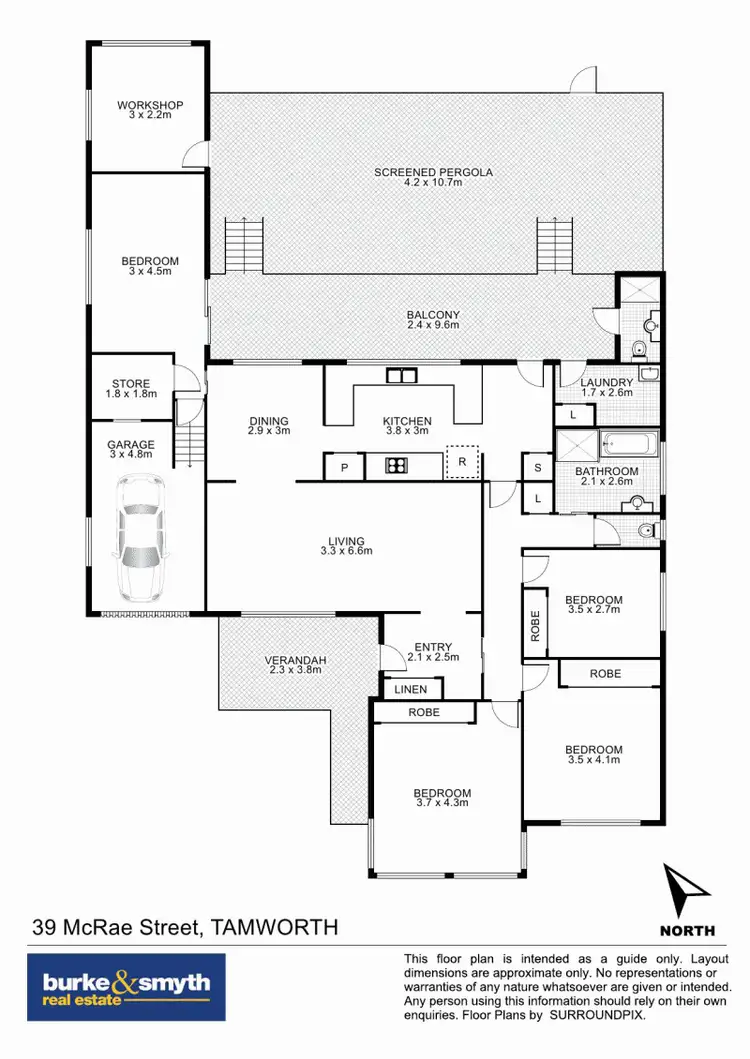 Floorplan of Homely house listing, 39 McRae Street, Tamworth NSW 2340