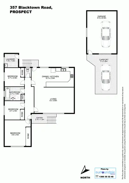 Floorplan of Homely house listing, 357 Blacktown Road, Prospect NSW 2148