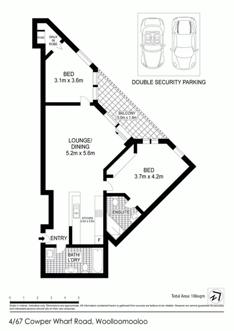 Floorplan of Homely apartment listing, 4/67 Cowper Wharf Roadway, Woolloomooloo NSW 2011