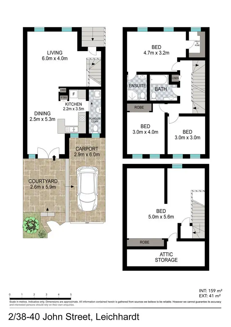 Floorplan of Homely townhouse listing, 2/38-40 John Street, Leichhardt NSW 2040