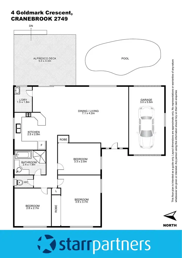 Floorplan of Homely house listing, 4 Goldmark Crescent, Cranebrook NSW 2749