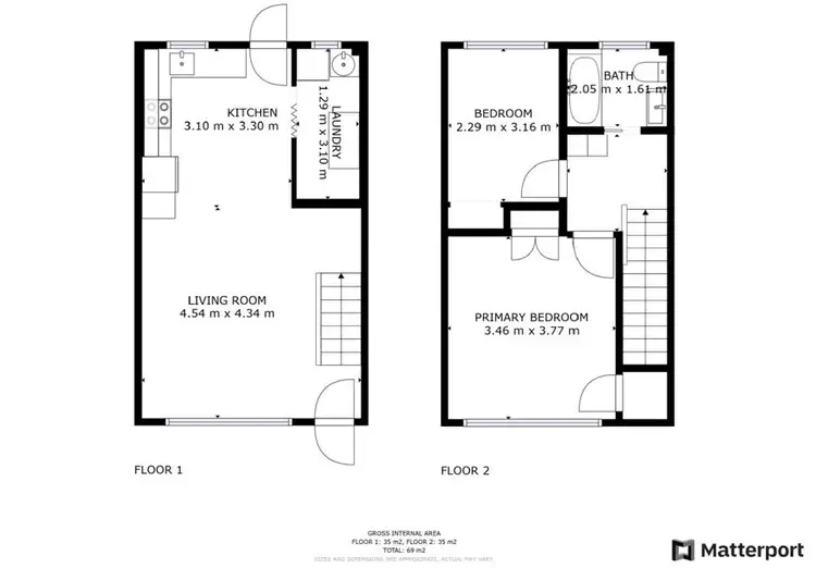 Floorplan of Homely townhouse listing, 1/21 Wirrabilla Drive, Toormina NSW 2452