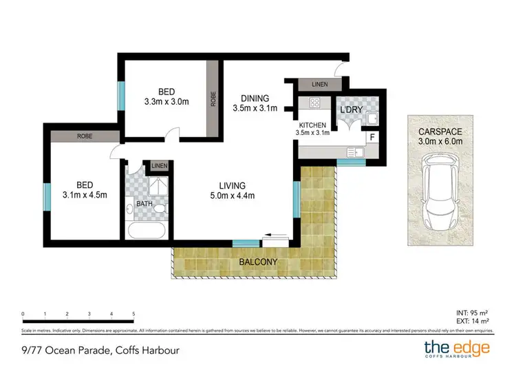 Floorplan of Homely unit listing, 9/77-79 Ocean Parade, Coffs Harbour NSW 2450