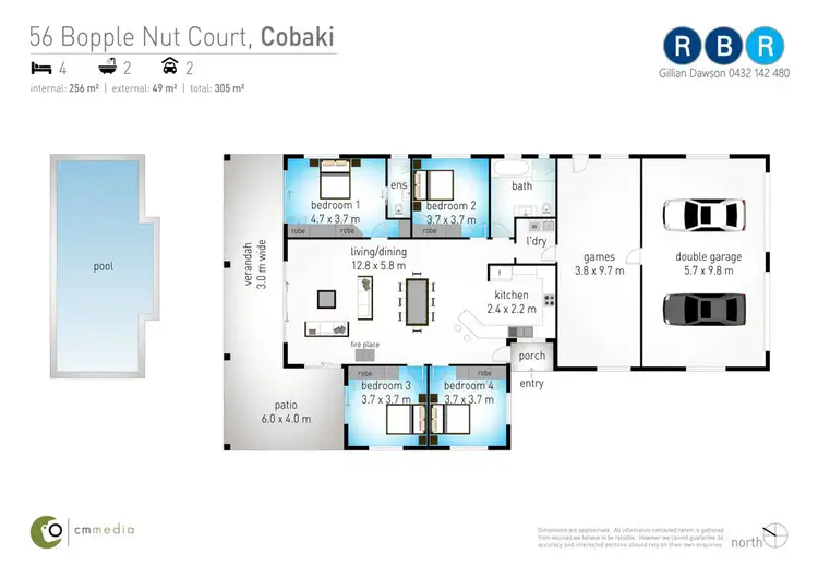 Floorplan of Homely house listing, 56 Bopple Nut Court, Cobaki NSW 2486