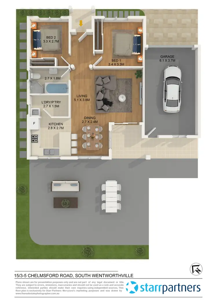 Floorplan of Homely villa listing, 15/3-5 Chelmsford Road, South Wentworthville NSW 2145