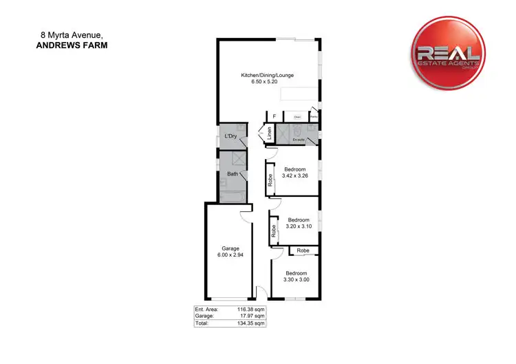 Floorplan of Homely house listing, 8 Myrta Avenue, Andrews Farm SA 5114