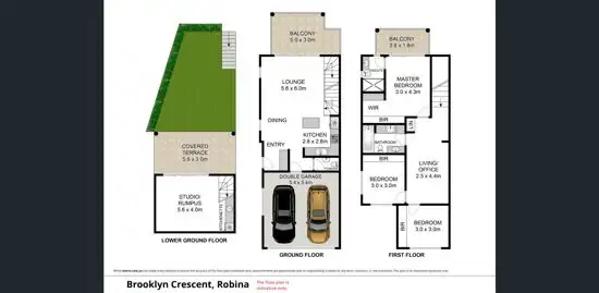 Floorplan of Homely house listing, 34 Brooklyn Crescent, Robina QLD 4226