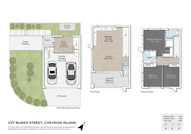 Floorplan of Homely villa listing, 1/27 Burra Street, Chevron Island QLD 4217
