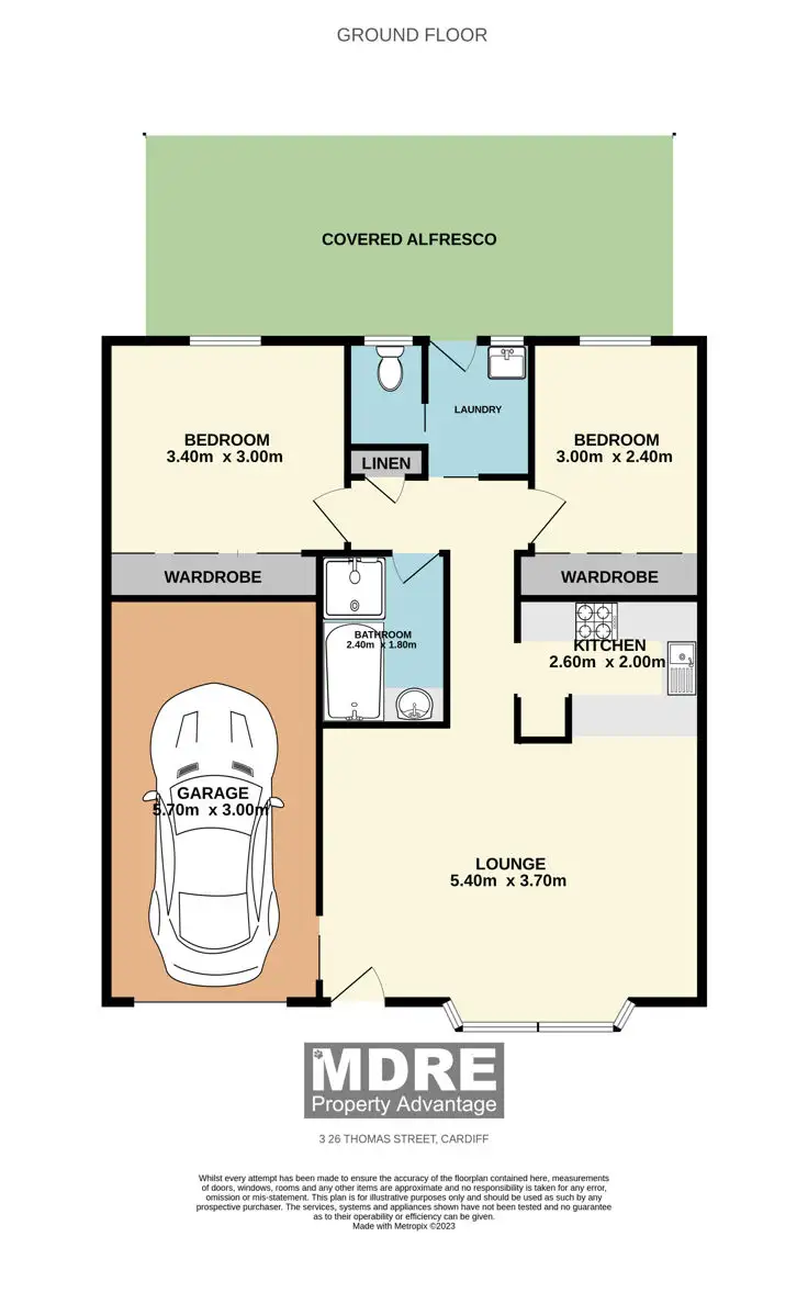 Floorplan of Homely unit listing, 3 26 Thomas Street, Cardiff NSW 2285