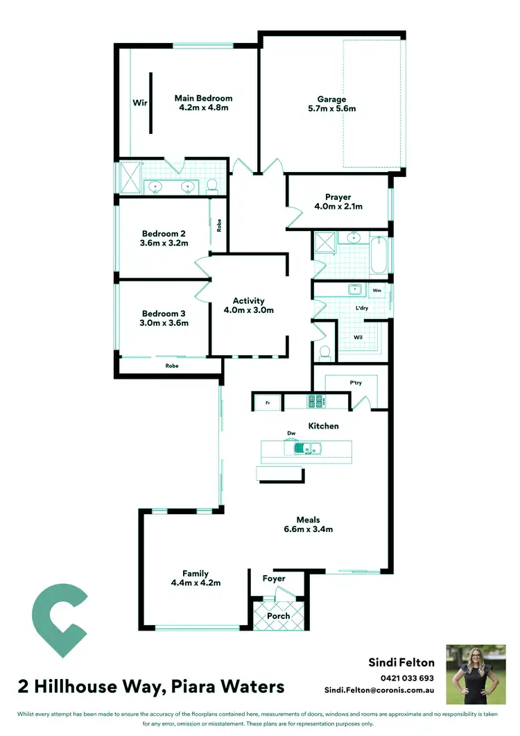 Floorplan of Homely house listing, 2 Hillhouse Way, Piara Waters WA 6112