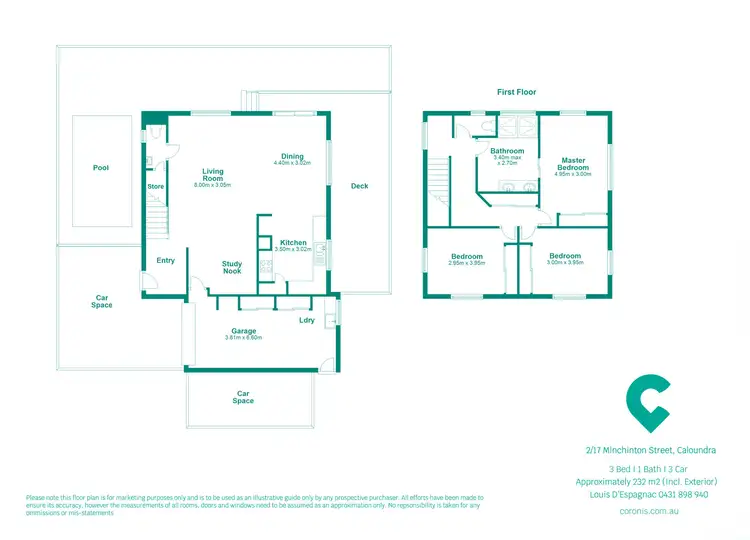 Floorplan of Homely townhouse listing, 2/17 Minchinton Street, Caloundra QLD 4551