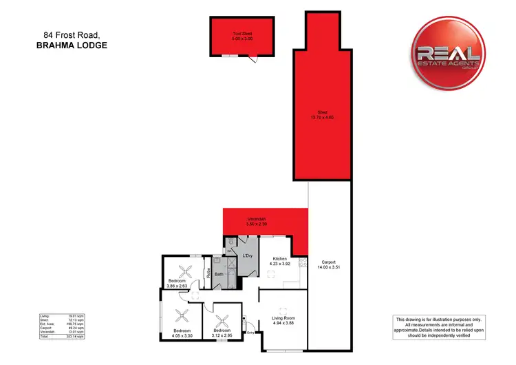 Floorplan of Homely house listing, 84 Frost Road, Brahma Lodge SA 5109
