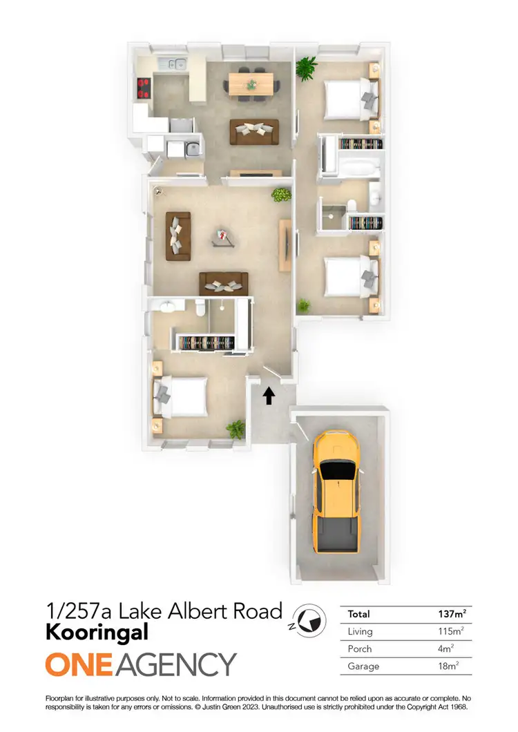 Floorplan of Homely villa listing, 1/257A LAKE ALBERT ROAD, Kooringal NSW 2650