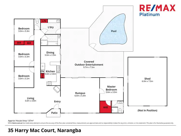 Floorplan of Homely house listing, 35 Harry Mac Court, Narangba QLD 4504